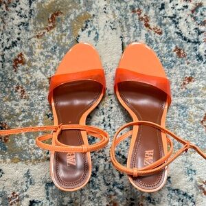 Zara high heel block sandals